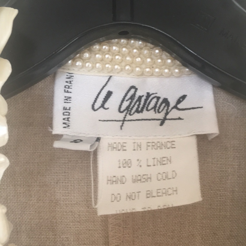 Beautiful Shell Embellished Linen Top - image 3